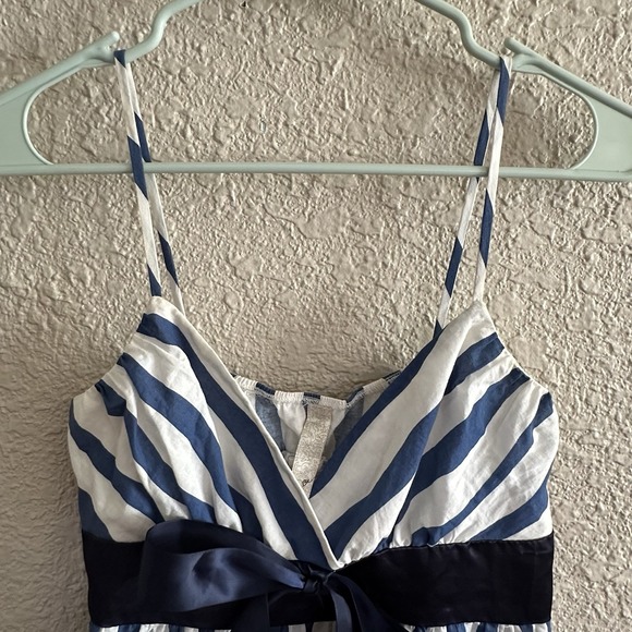 Vtg Babydoll Top Womens S Blue Striped Coquette Y2K Soft Girl Fairy Club - Picture 6 of 9